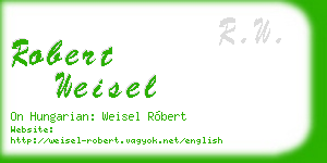 robert weisel business card
