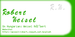 robert weisel business card